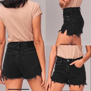 Abercrombie The Mom High Rise Short 24 00 Black